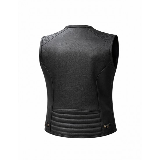 Premium Leather Motercycle Vest-1