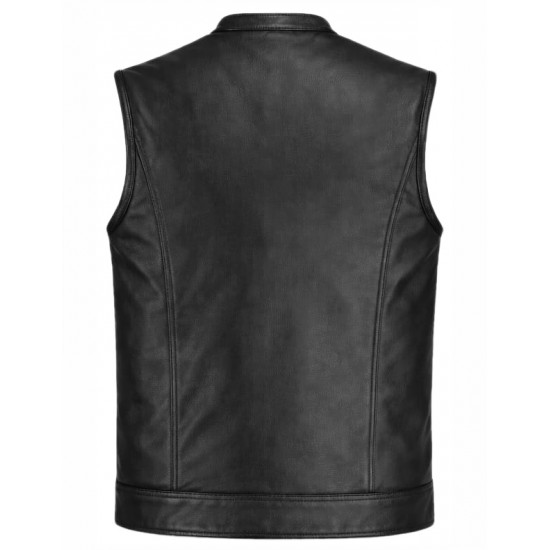 Premium Leather Motercycle Vest-2