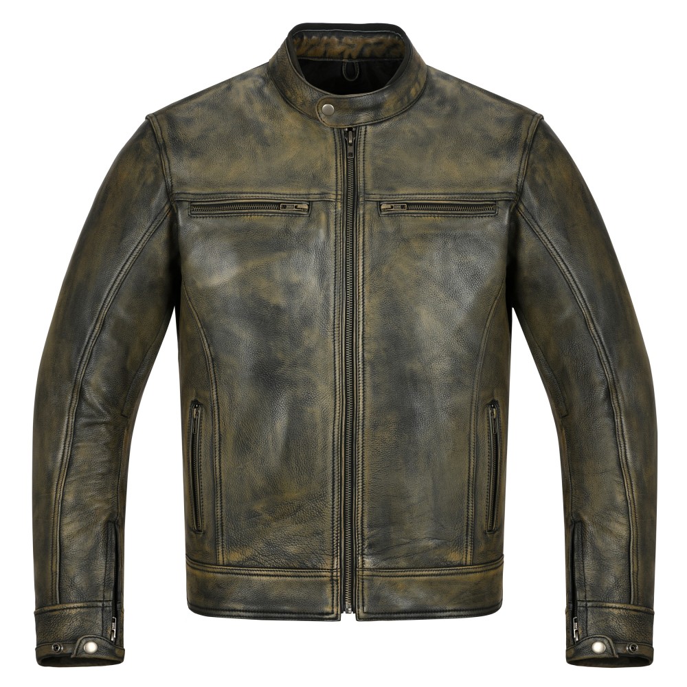 Grimsby Retro Cowhide Leather Jacket