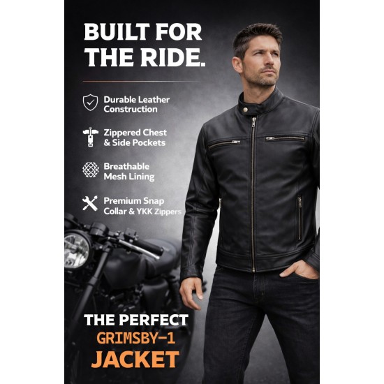 Grimsby-1 Cowhide Leather Jacket