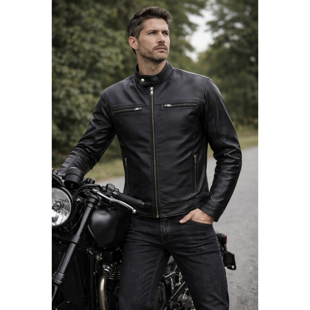Grimsby-1 Cowhide Leather Jacket