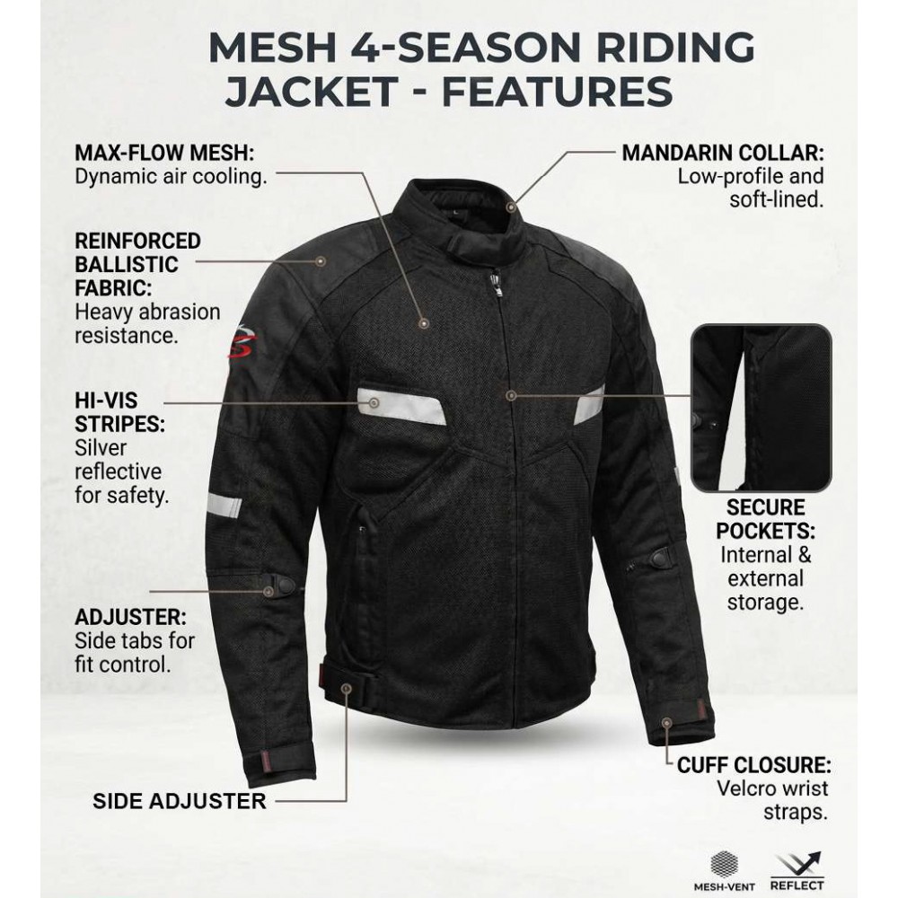 Mesh 4-Season Riding Jacket