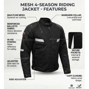 Mesh 4-Season Riding Jacket