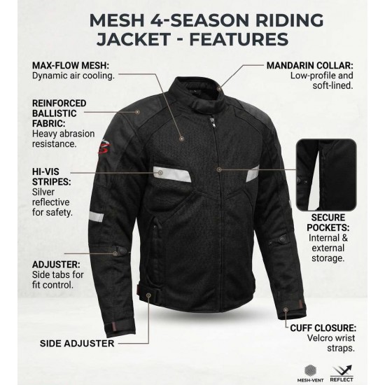 Mesh 4-Season Riding Jacket